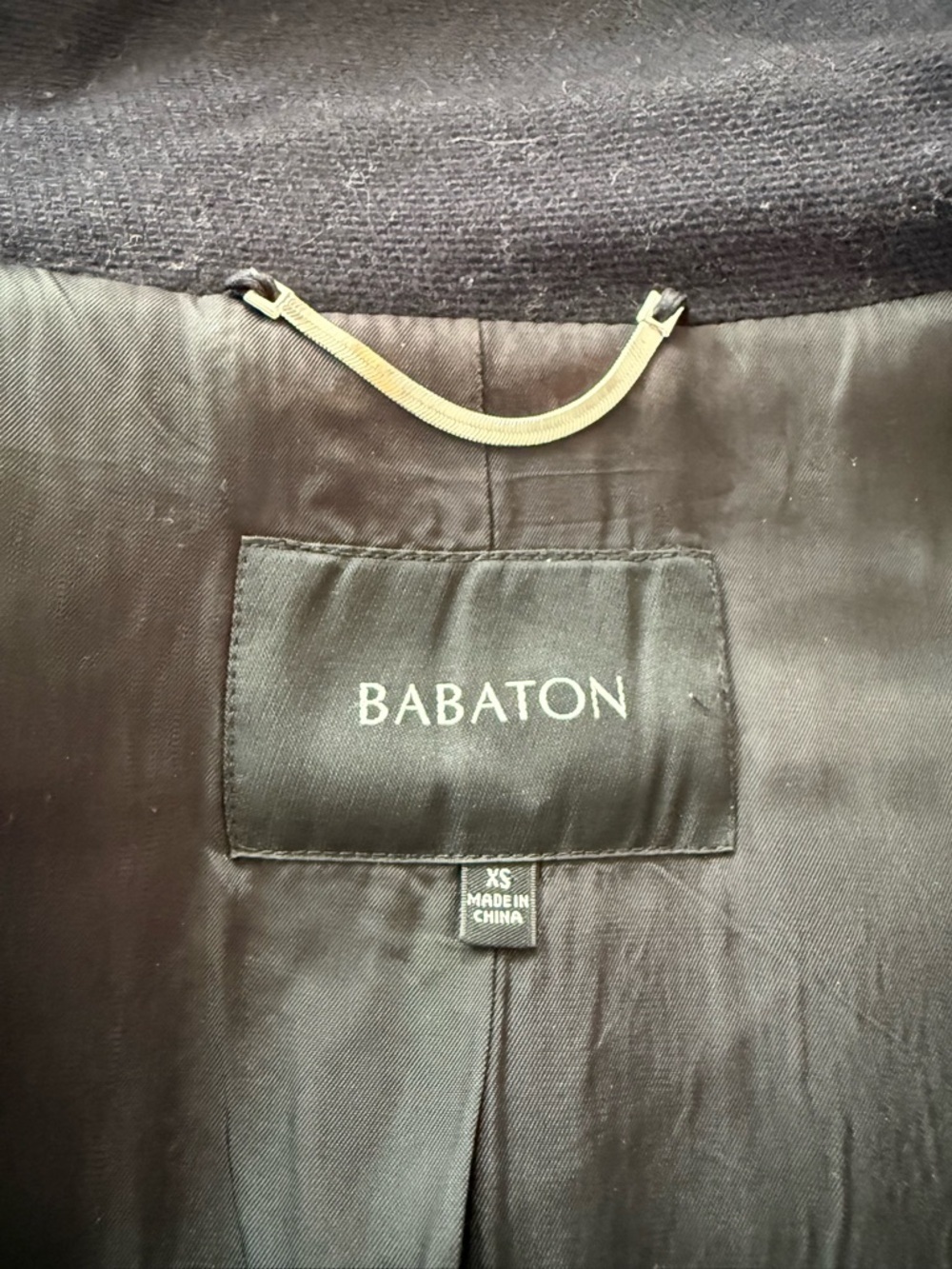 Aritzia Babaton Pearce Italian Wool Cashmere Hooded Duffle Peacoat XS Navy - Picture 8 of 13